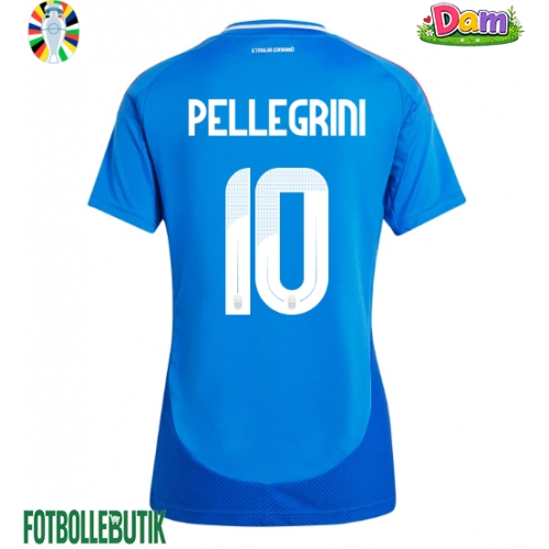 Italien Lorenzo Pellegrini #10 Hemmatröja Kvinnor EM 2024 Kortärmad